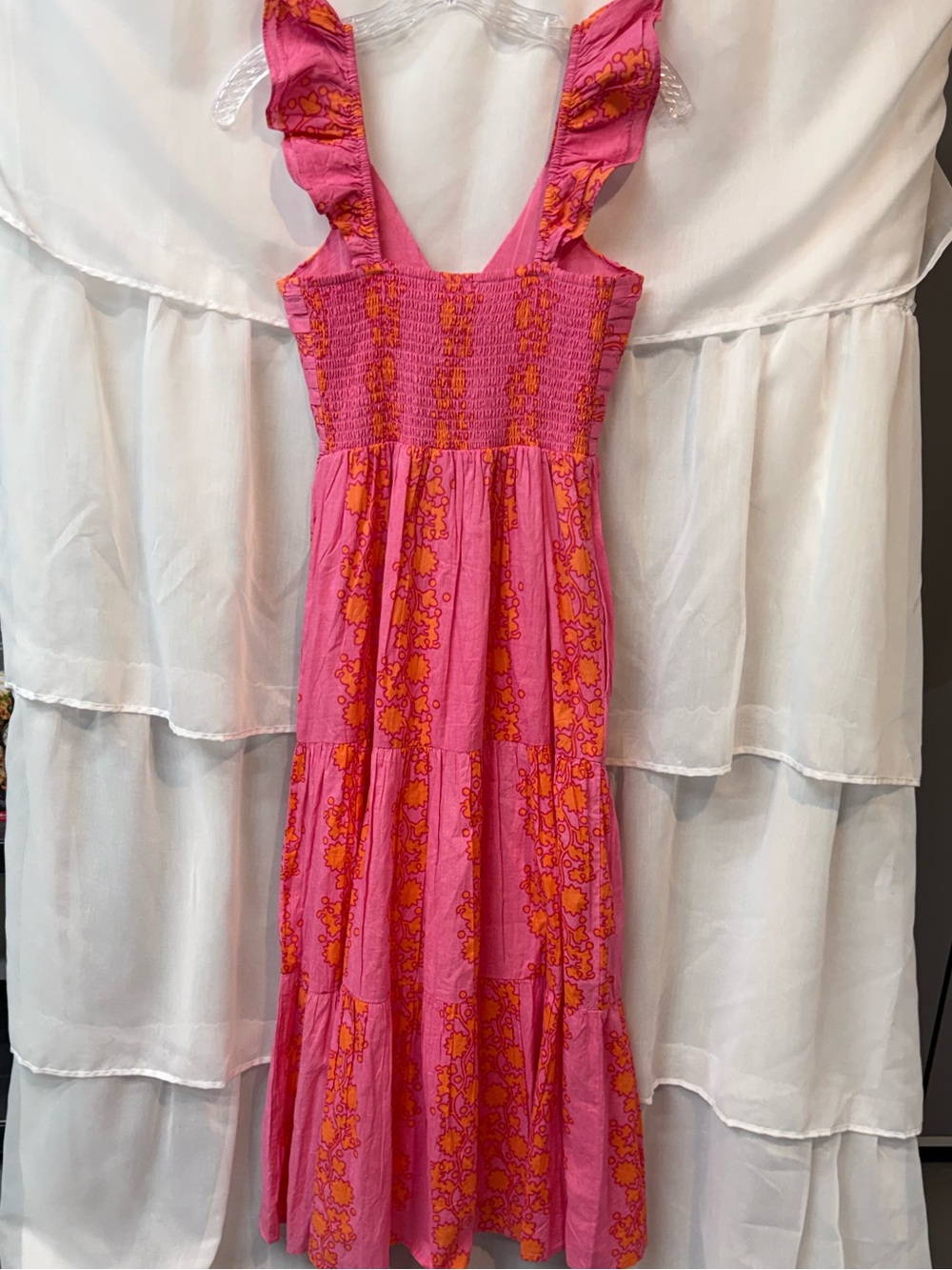 THML Pink & Orange tiered Sundress🌻